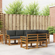 Set di divani da esterno con cuscino 7 pcs Naturale e Antracite 3366535