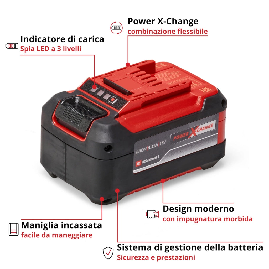 Batteria Litio Xchange Einhell Volt 18 Ah 5.2