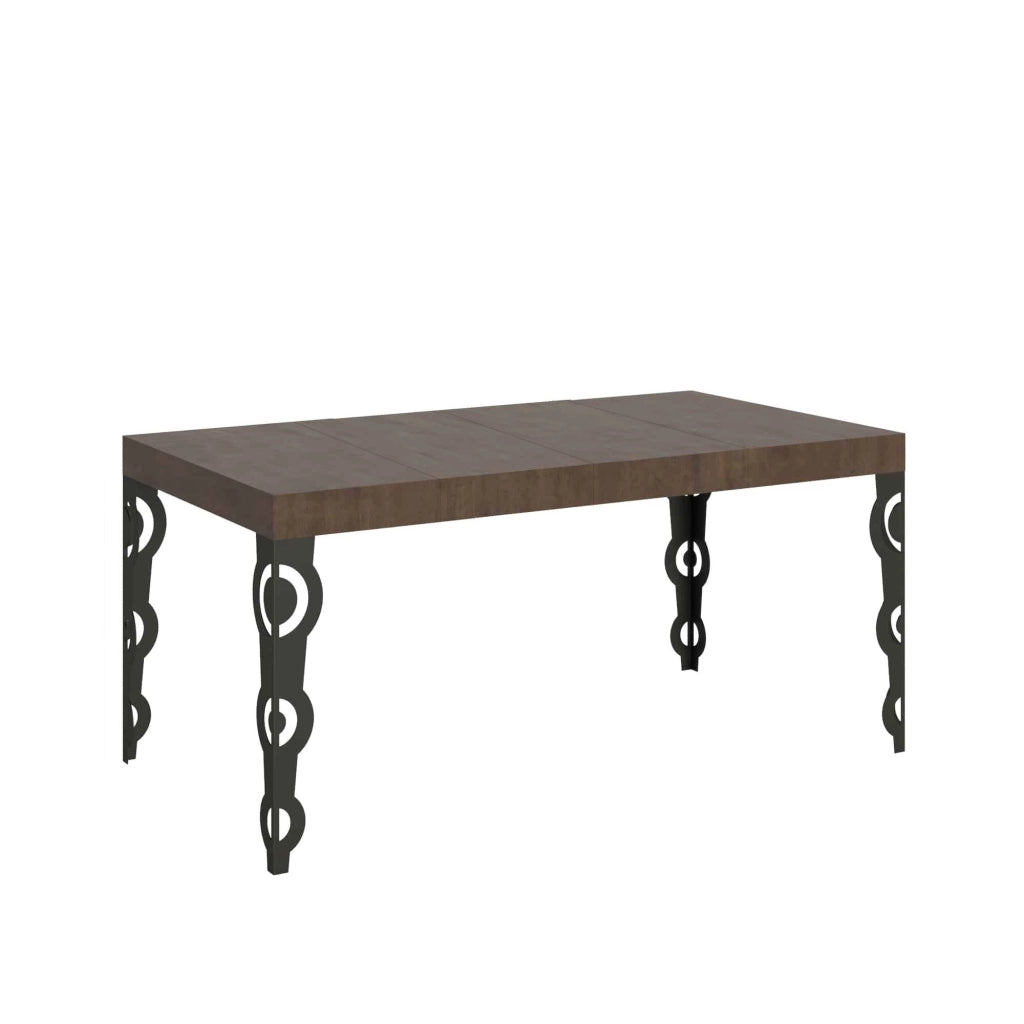 Tavolo allungabile 90X140/244 cm Karamay Premium Noce telaio Antracite