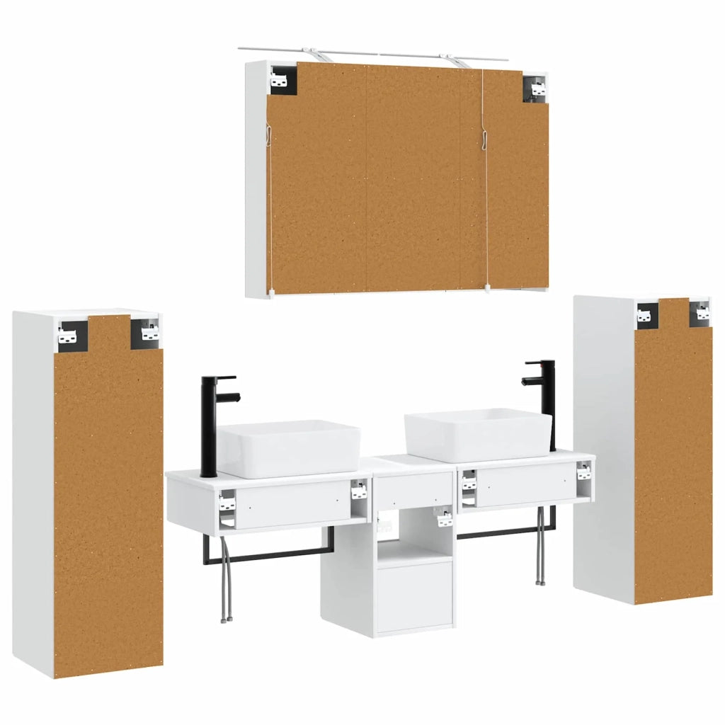 Set di mobili per il bagno 6 pcs Bianco 3407127