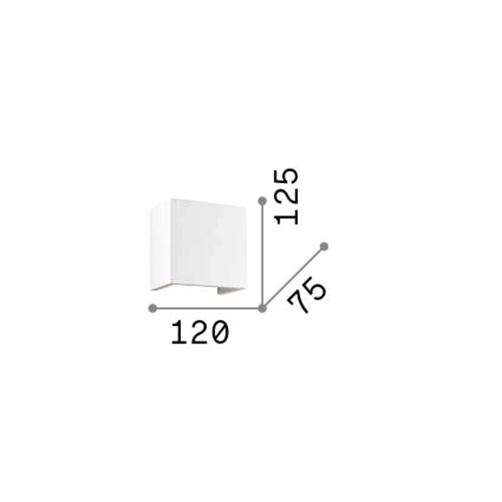 Applique Moderna Flash Gesso Bianco 1 Luce G9 3W 3000K Luce Calda Small
