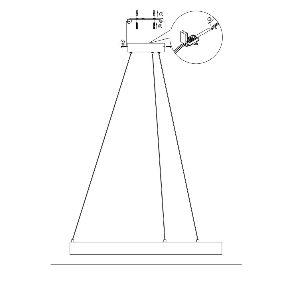 Lampadario LED Light Prestige Midway Triangle oro 35W