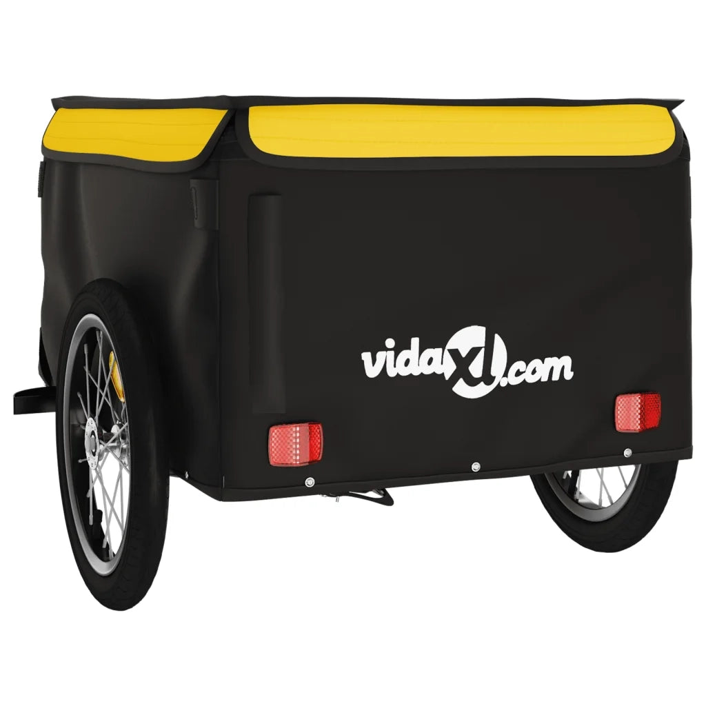 Rimorchio da Bici Nero e Giallo 45 kg in Ferro CFW6908556