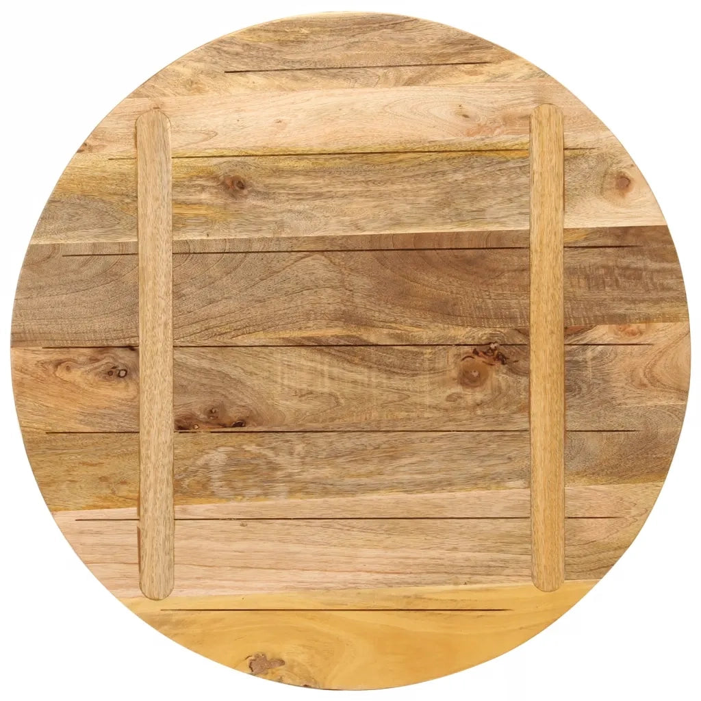 Piano per Tavolo Ø 70x1,5cm Rotondo Legno Massello Grezzo Mango 370009
