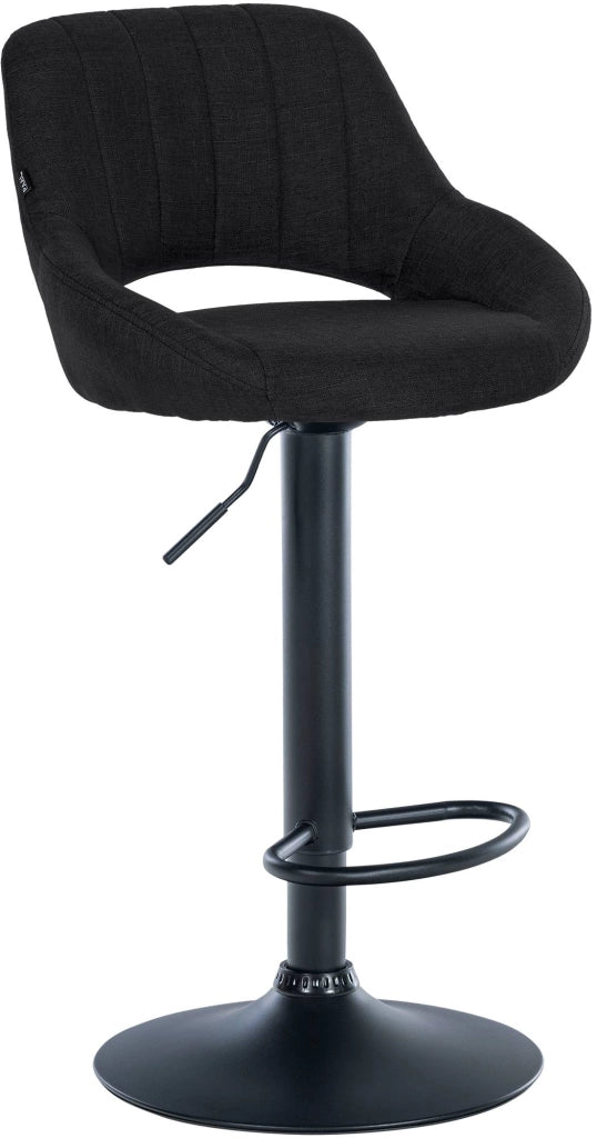 Sgabello da bar tessuto Milet nero 10