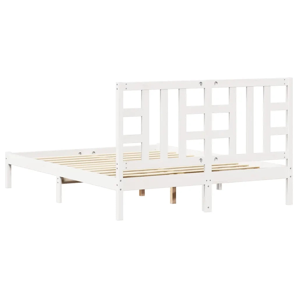 Giroletto Bianco in Legno Massello 150x200 cm King Size