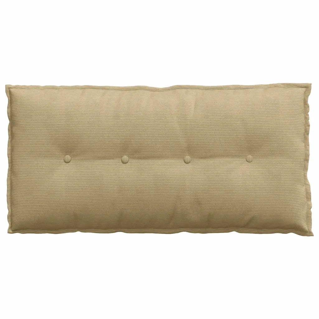 Cuscino per Schiena Grigio Verde 100 x 50 cm Tessuto in Cords