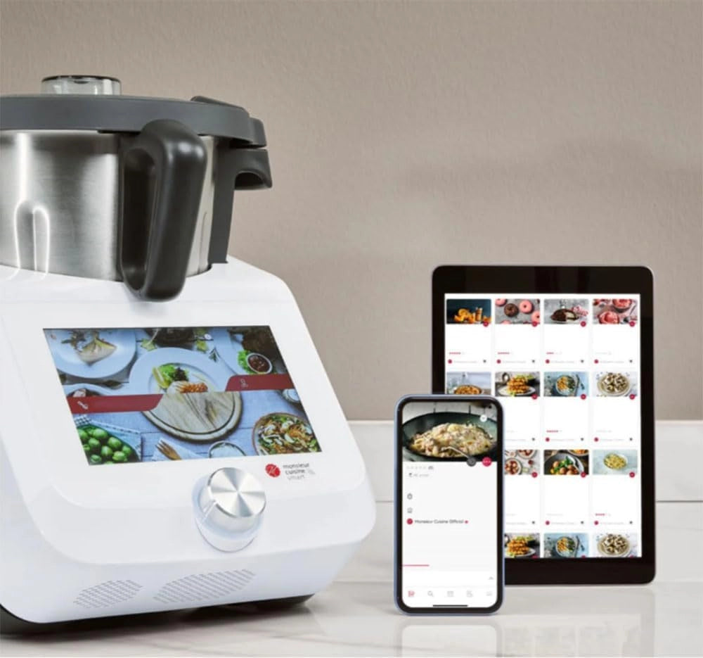 SILVERCREST® - Robot da cucina Monsieur Cuisine Smart SKMS 1200 A1", 1200 W, display da 8 pollici, WLAN
