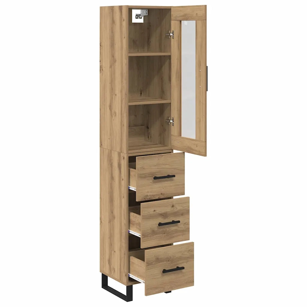 Credenza con cassetto Rovere artigianale 34,5 x 34 x 180 cm 3416000