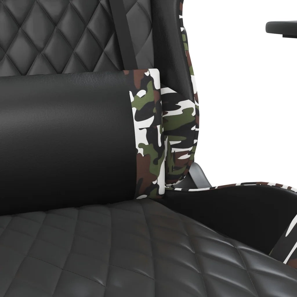 Sedia da Gaming con Poggiapiedi Nero e Mimetico in Similpelle cod mxl 73320
