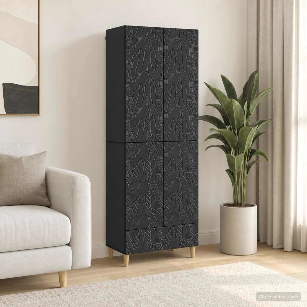 Set di armadi 2 pcs Nero Legno ingegnerizzato 3416692