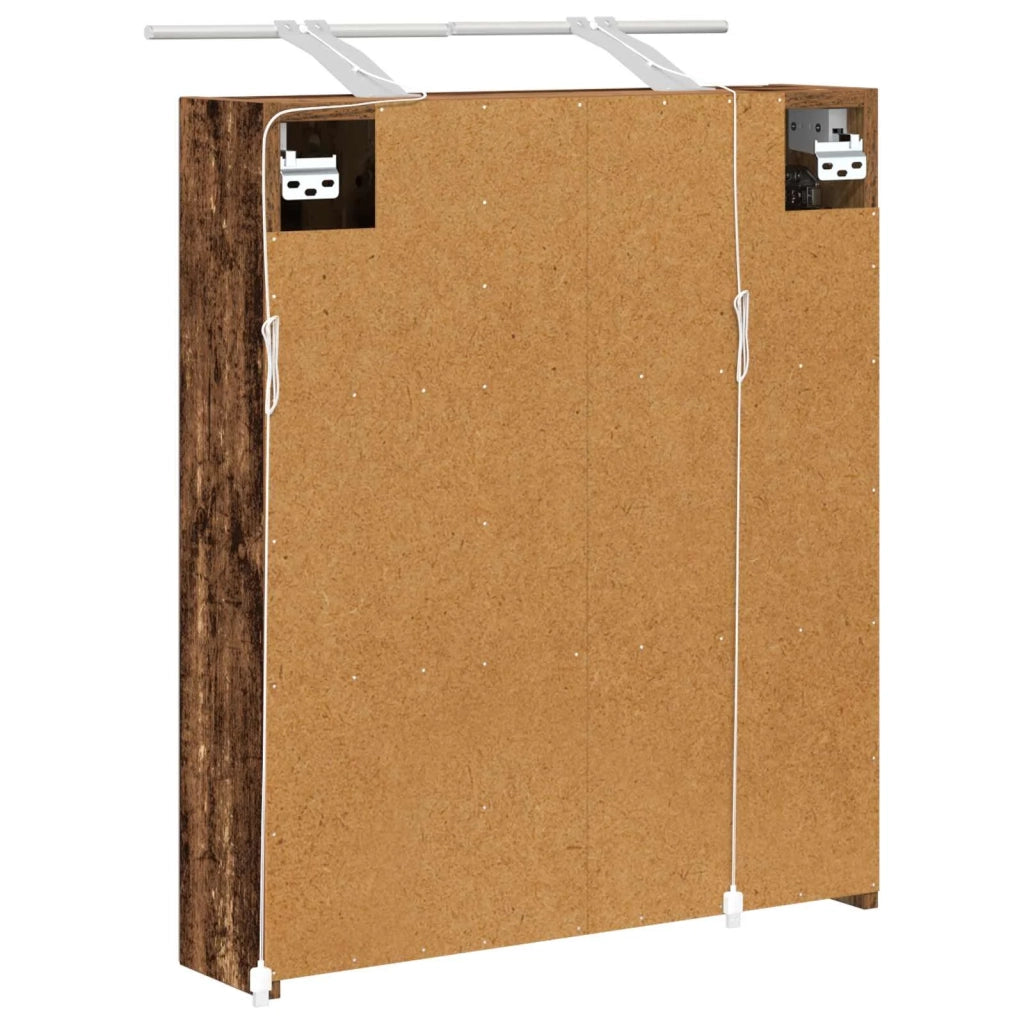 Mobiletto per specchio da bagno Legno vecchio 60 x 14,5 x 70 cm 889069