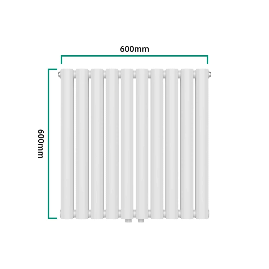 Radiatore a doppio pannello 800 watt acciaio 60 x 60 cm bianco 03_0010483