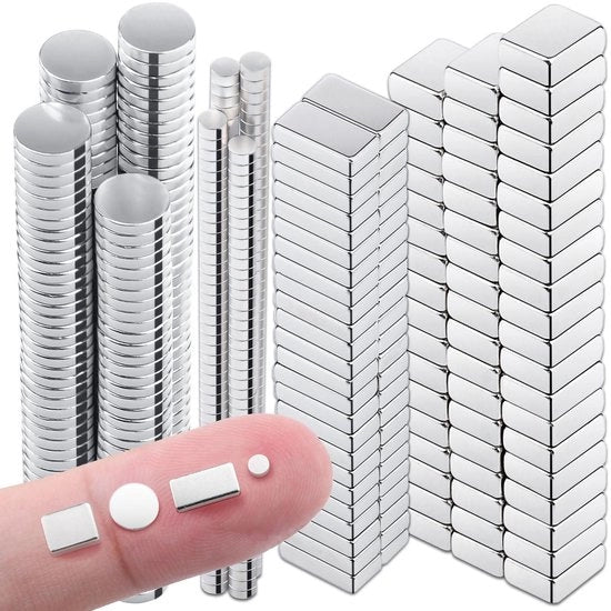 380 pezzi di magneti di neodimio in argento, 4 diverse dimensioni, forti magneti minimagnetici per il fai da te, piccoli magneti per whiteboard, fai da te, magneti per frigorifero, magneti con forte aderenza, piani