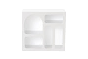 Credenza in legno "Lessa" - 80 x 37 x 74 cm - Bianco