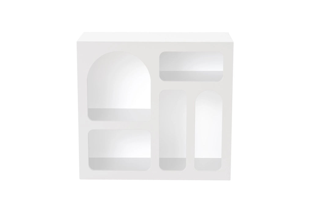 Credenza in legno "Lessa" - 80 x 37 x 74 cm - Bianco