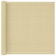 Schermo da balcone-Pannello per balcone Beige 75 x 1000 cm HDPE e alluminio
