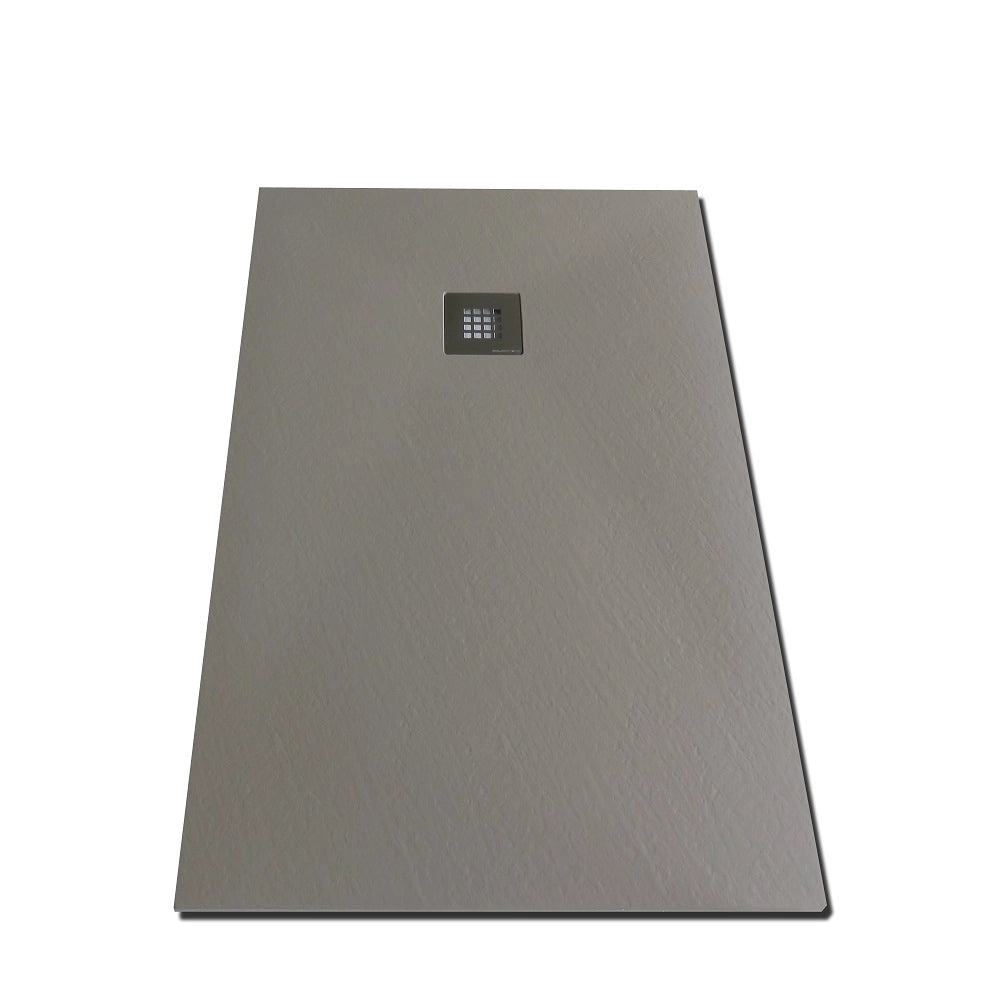 Piatto doccia marmoresina gelcoat rettangolare tortora h.2,8cm Doliso Elostone Tortora,80x120  cm