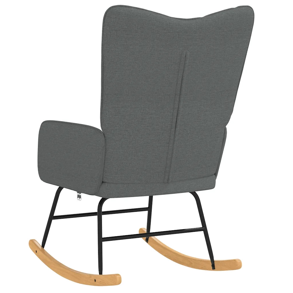 Sedia a Dondolo Grigio Scuro in Tessuto CFW2161048