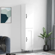 Credenza-Buffet-Armadio da cucina Bianca 34,5x34x180 cm in Legno Multistrato 877064