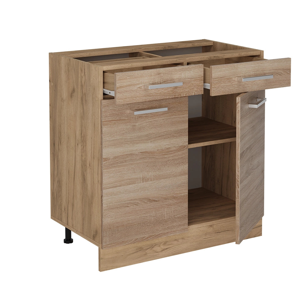 Mobiletto base per cucina R-Line Sonoma/Rovere dorato 80 cm, PL Rovere Vicco