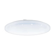 Plafoniera Moderna Frania-S Acciaio Bianco Luce Led Integrato 50W Ip20