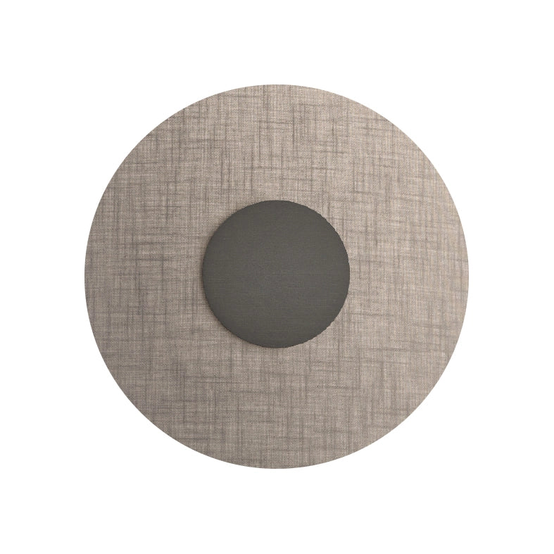 SOLARIS Applique 12W 3000K CRI90 IP20 - Struttura Titanio con Paralume Avorio in Tessuto, Lampada da Parete Design - Rossini Group
