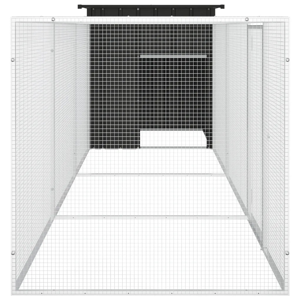 Gabbia per Polli Antracite 400x91x100 cm Acciaio Zincato 3106453