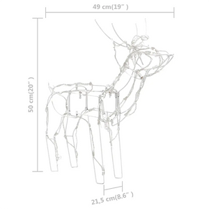 Decorazioni di Natale a Forma di Renne 3 pz 229 LED 328542