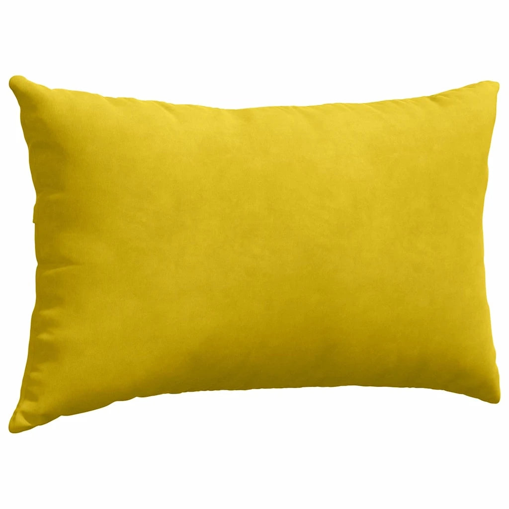 Cuscini da Divano 2 pz | Cuscini per sedie Giallo 50 x 30 cm Tessuto in Cords