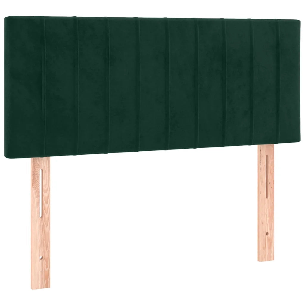 Giroletto a Molle con Materasso Verde Scuro 100x200 cm Velluto