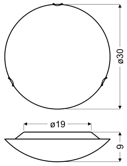 Plafoniera LED Candellux Circle 30cm cromo 10W 6500K