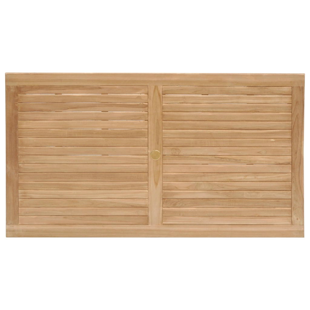 Set di mobili da giardino JAVA in teak con sedie in alluminio color terracotta - 8 posti a sedere