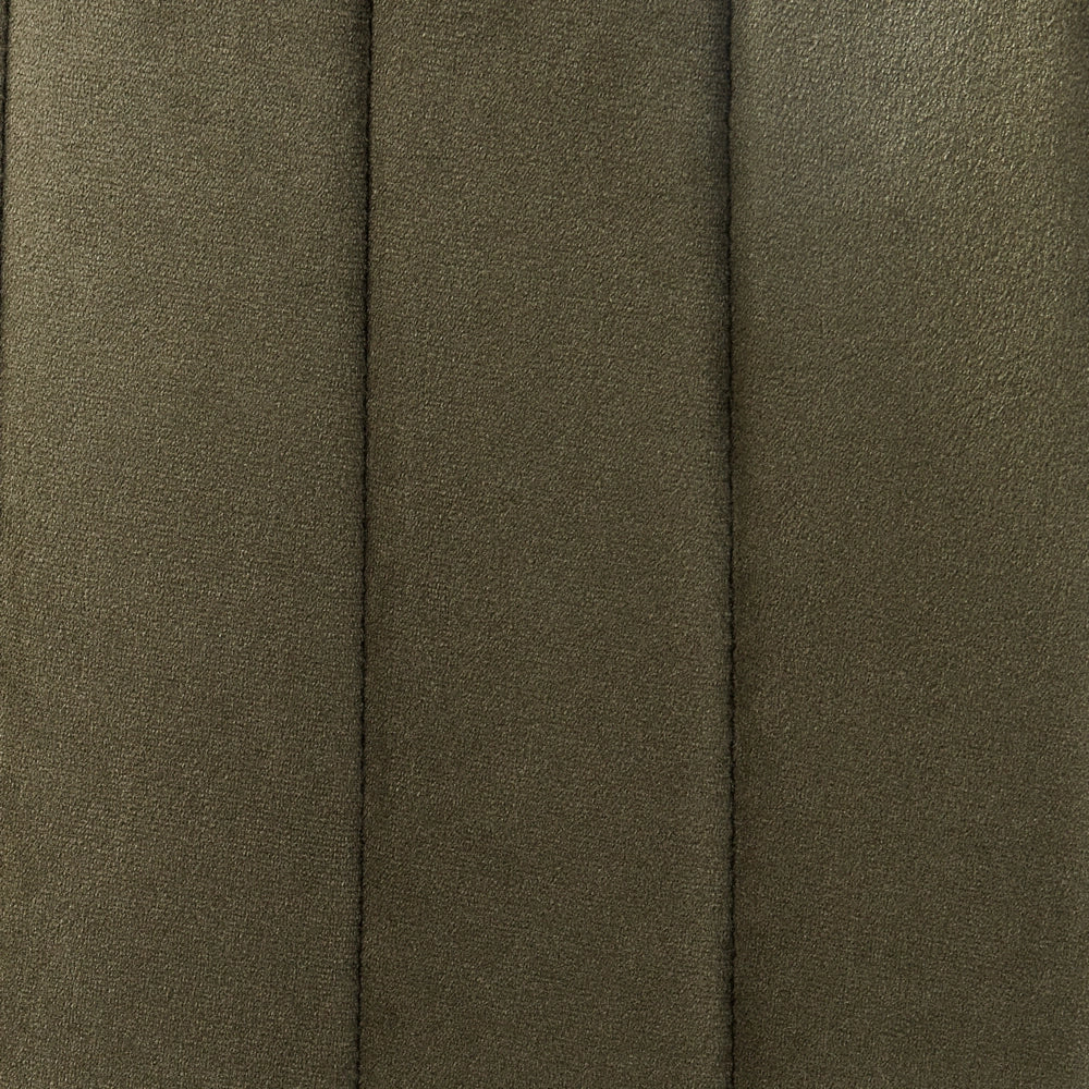 Set di 4 sedie da pranzo in velluto verde oliva Gambe in ferro stile moderno