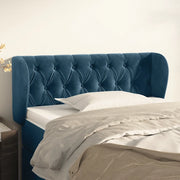 Testiera ad Orecchio-Testata con Orecchie Blu Scuro 93x23x78/88 cm in Velluto 862830