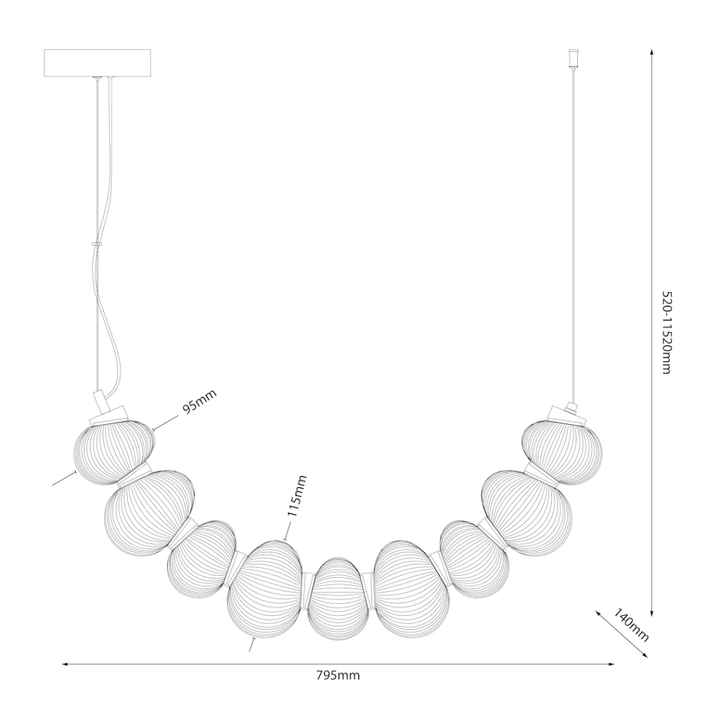 Lampada a sospensione Bolla LED 36W cromo vetro fumé
