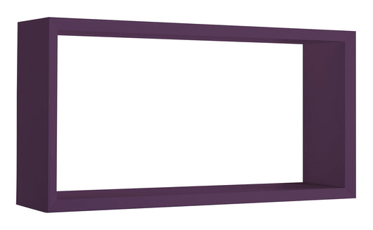 Mensola Cubo da Parete 70x35x15,5 cm in Fibra di Legno Artù Viola Melanzana