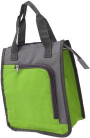 Borsa isolata per acquisti, maniglia ampia, isolata, borsa riutilizzabile per lavoro, viaggio, escursioni, consegna di cibo (verde)