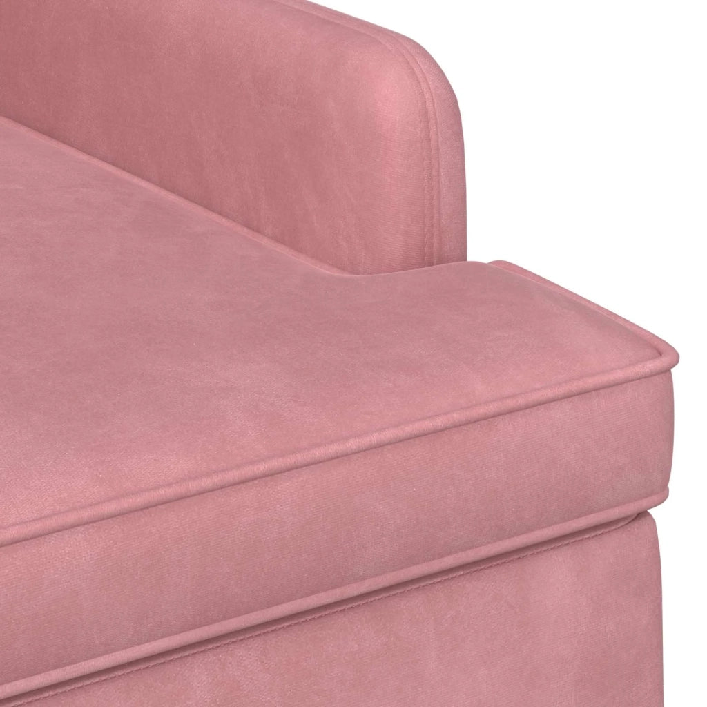 Loveseat con bottoni imbottiti Rosa 111 x 65 x 79 cm Velluto 42041847