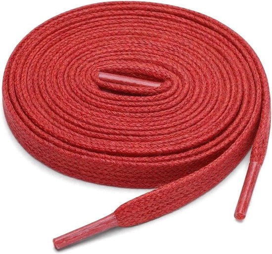 Paio di stivali in cotone wickelato - Scarpe casual - Lacci piatti - Rosso 60cm - Unisex - Uomo e Donna