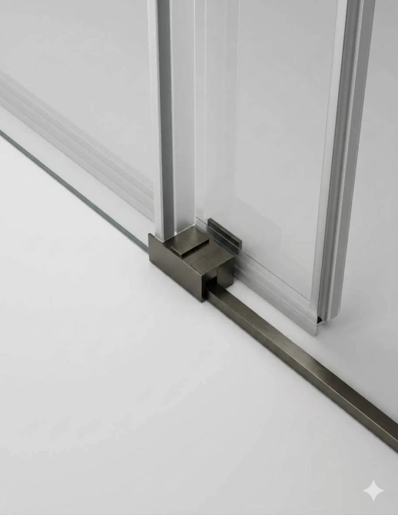 Box doccia ingresso angolare 2+2 THALASSA (BASIC) 120x70 cm Titanio vetro trasparente
