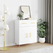 Credenza-Buffet-Armadio da cucina Bianca 69,5x34x90 cm in Legno Multistrato 141363