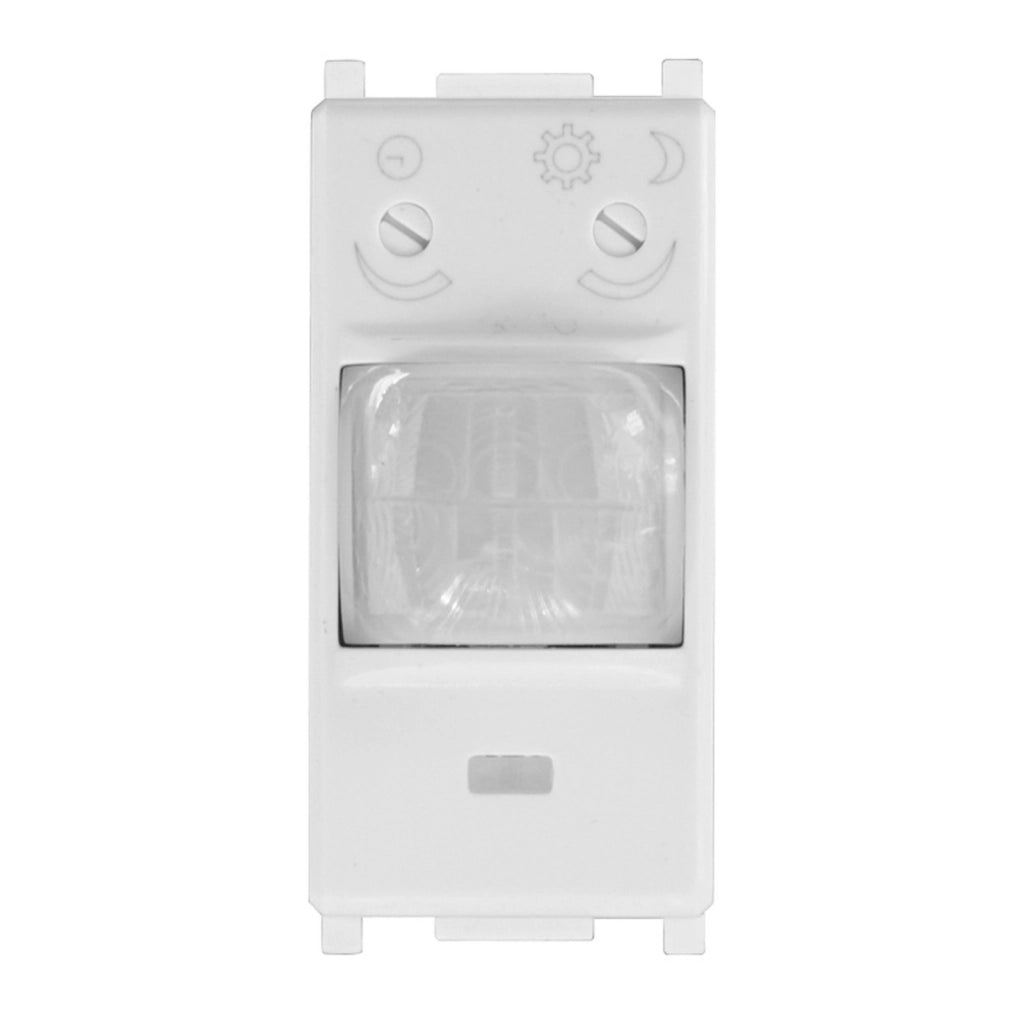 Serie Civile ETTROIT Bianco Compatibile Con Vimar Plana (Sensore Movimento e Crepuscolare 1M)