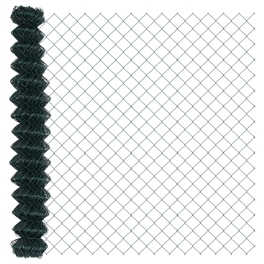 Recinzione a Maglie Set di 2 Verde Metallo 1.5 x 25 m