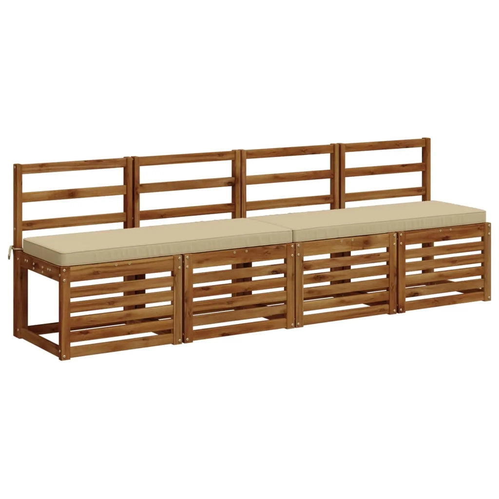 Cuscini per Panchina a 2 Pezzi VUGHT 2 pz 100% Poliestere Beige 951253