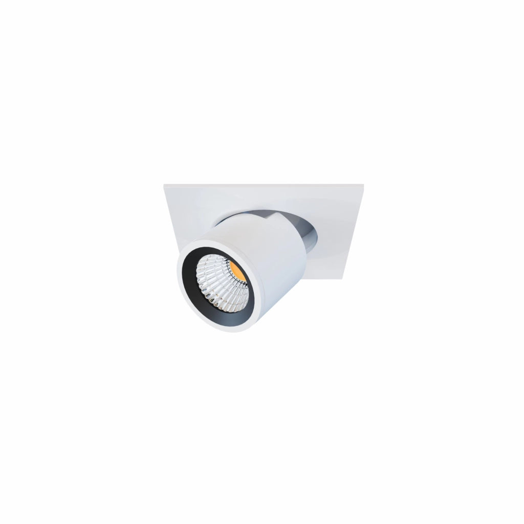 Nano Oxo Faretto LED da incasso quadrato orientabile 4W con tecnologia Switch CCT 2700K/3200K/4000K, fascio 45 gradi, colore Bianco Opaco, SQ4W
