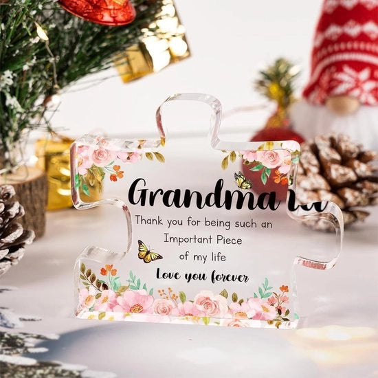 Tavolo da Caffè in Placca - Acrilico Transparente - Sostenibile - Design Moderno - Regalo per Nonna - 1 Pezzo - Placca Decorativa