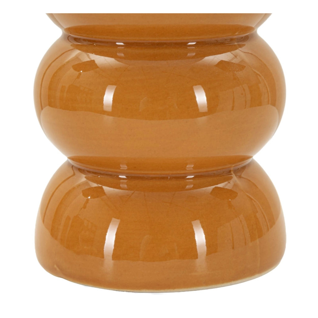 Lampada da tavolo Torr in ceramica senape lucido