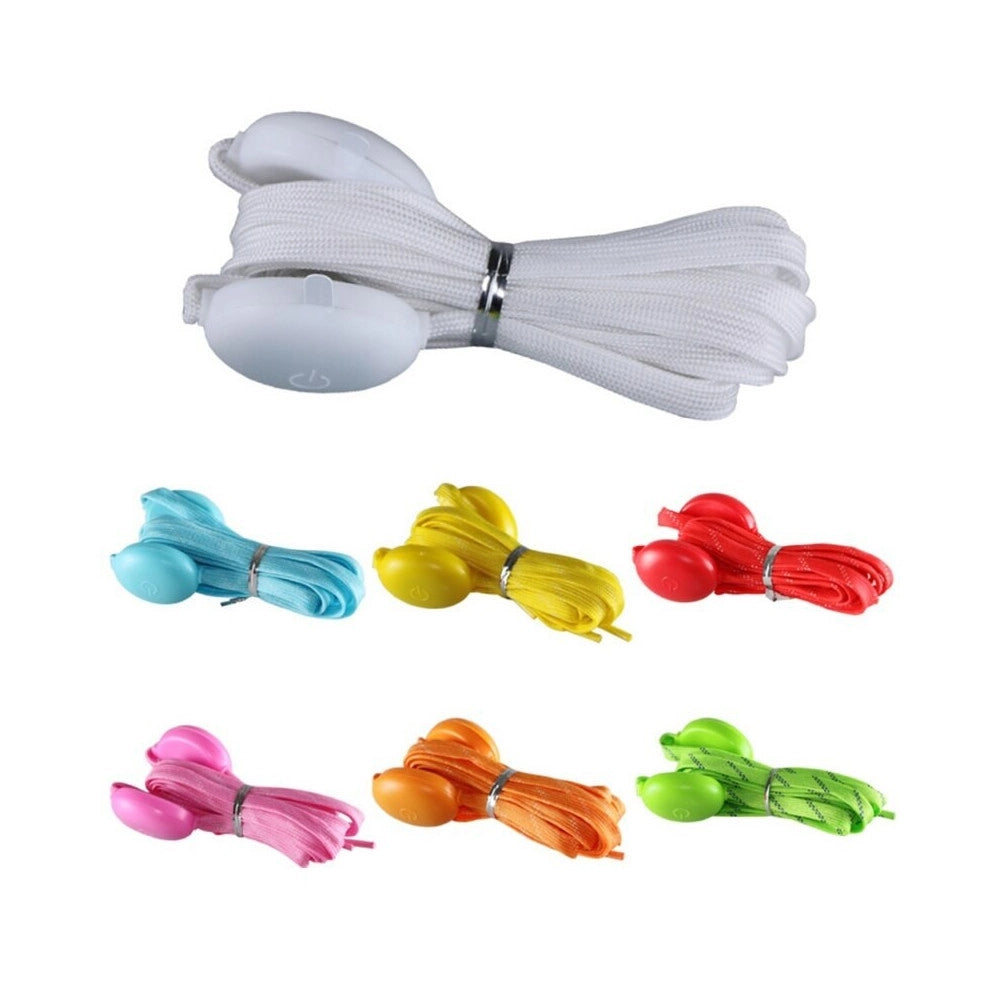 Trade Shop - Coppia Di Lacci Piatti Per Scarpe Colorati Con Luci A Led Stringhe Sneaker -