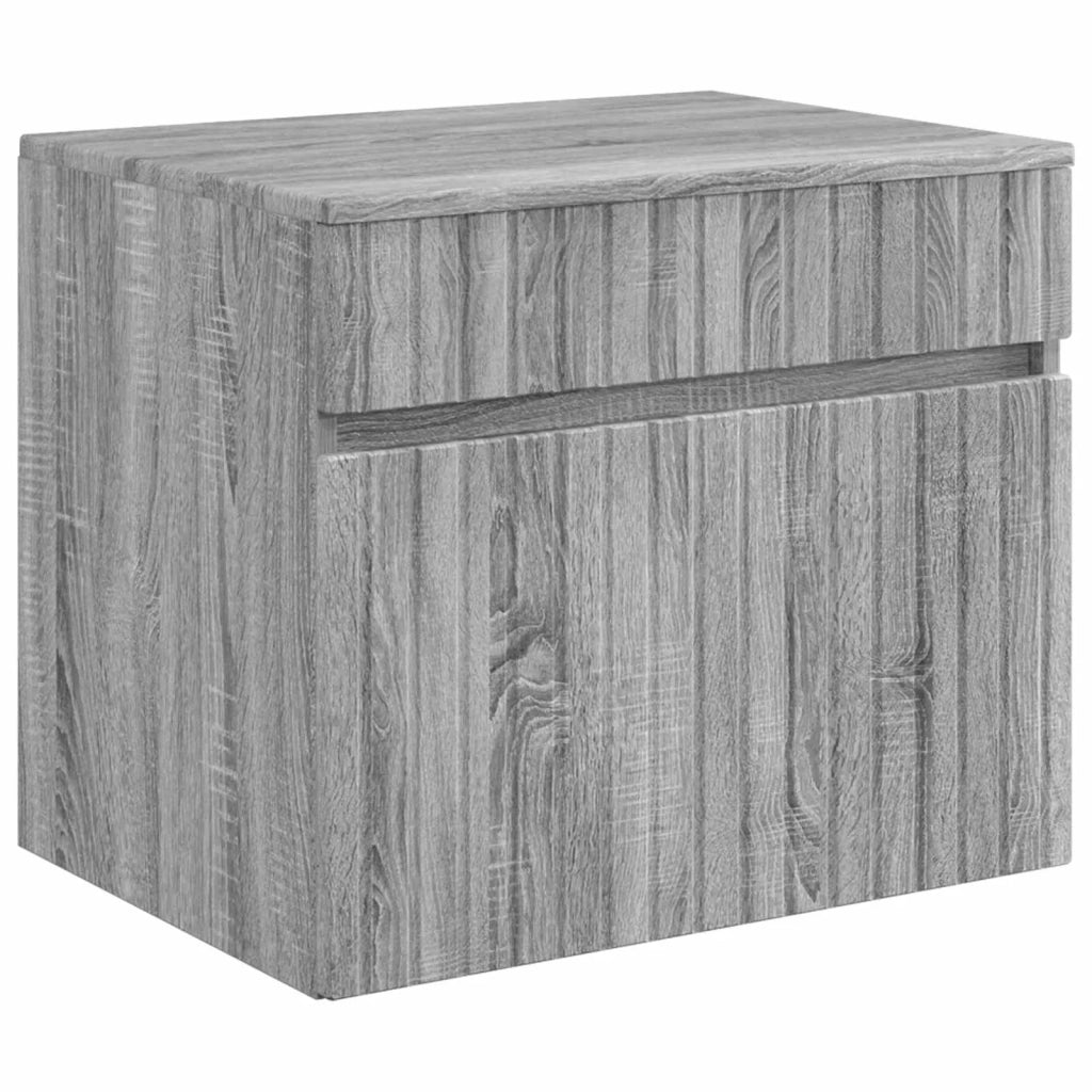 Set di mobili per il bagno Sonoma grigio Legno ingegnerizzato 3404316